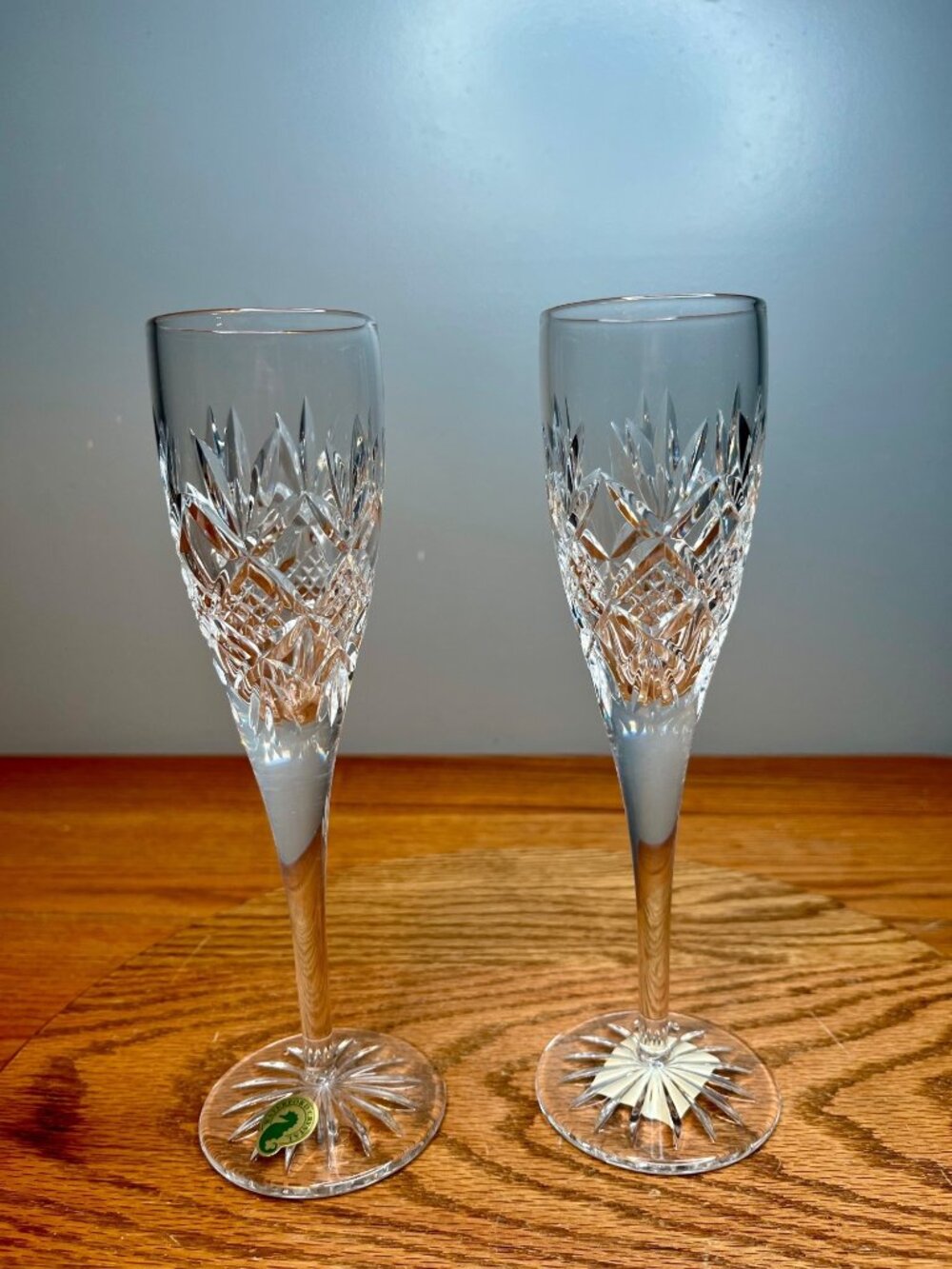Set of 2 Waterford Crystal Sinead Champagne Flutes Made in Ireland New with Tag